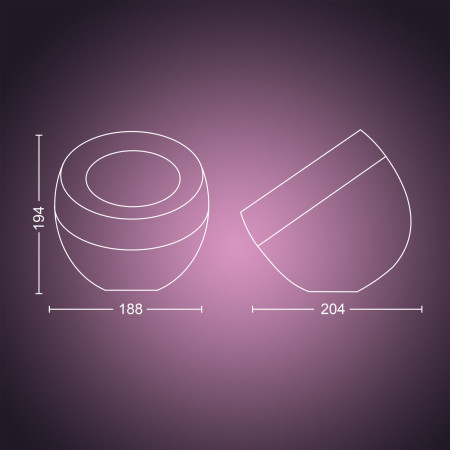 Philips Hue balta ir spalvota atmosfera stalo lempa „Iris“