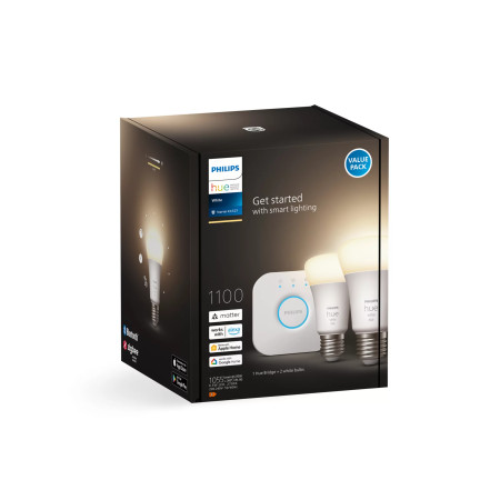 Philips Hue balta pradinis rinkinys: 2 E27 išmaniosios lemputės (1100)