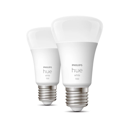 Philips Hue balta A60 E27 išmanioji lemputė 1100 lm (2 pakuotės)