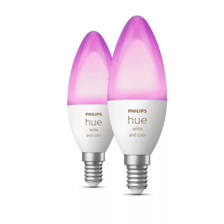 Philips Hue E14 5,3W RGBW žvakė (2 pakuotės)