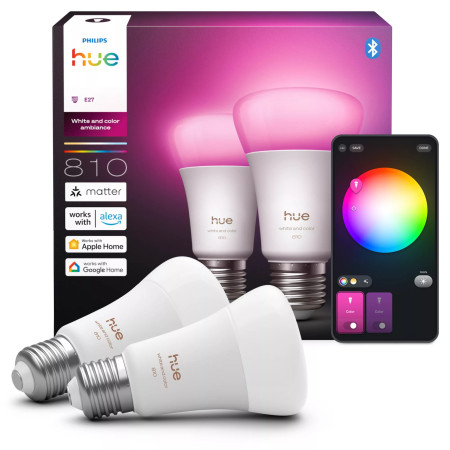 Philips Hue White and Color Ambiance Inteligentiška lemputė A60 E27 - 810 | 2 vnt.