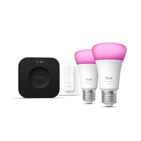 Philips Hue Bridge Pro + 2 x E27 + Dimerio jungiklis