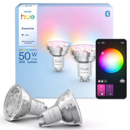 Philips Hue Essential GU10 Išmanusis taškinis šviestuvas 4,7W - 2 vnt.