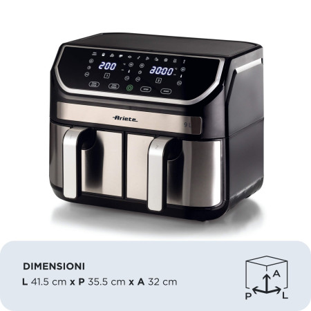 Ariete Beztirščio keptuvė Dual juodai sidabrinė