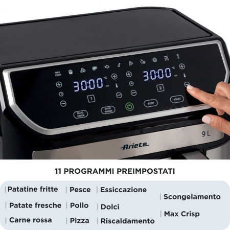 Ariete Beztirščio keptuvė Dual juodai sidabrinė