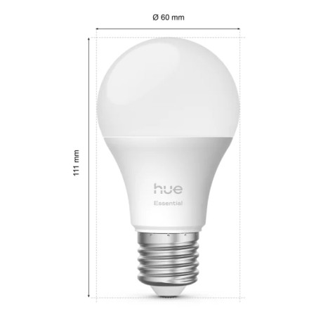 Philips Hue Essential A60 - 8W - 3 vnt.