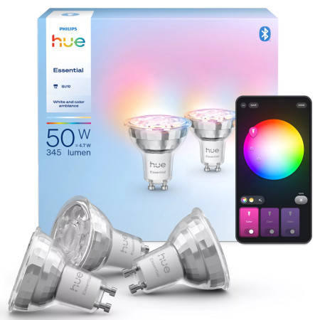Philips Hue Essential GU10 - 4,7W - 3 vnt.