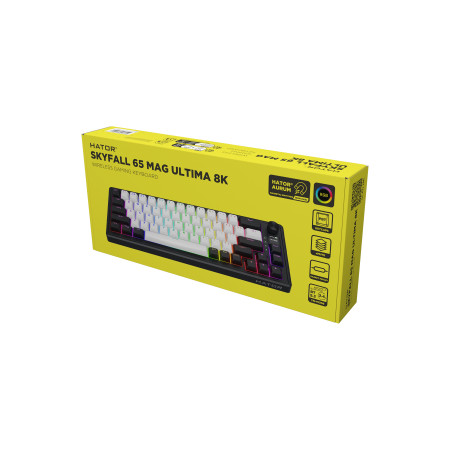 Hator Skyfall 65 MAG ULTIMA 8K Bevielis Baltai Juodas