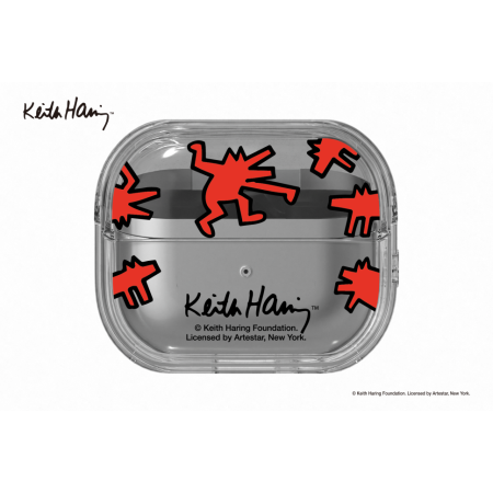 Samsung Buds3 Keith Haring skaidrus dėklas