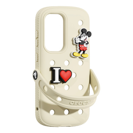 Samsung Crocs dėklas Galaxy S25 kaulo spalvos