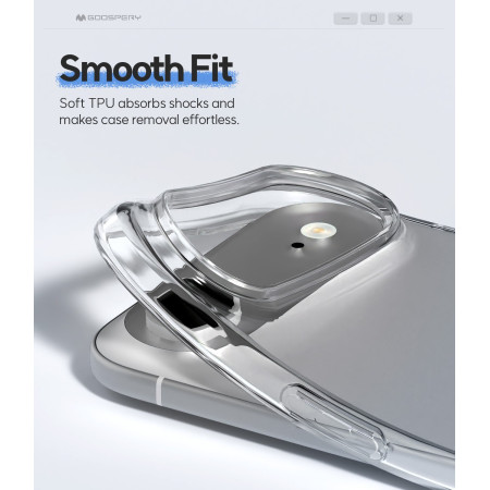 Dėklas Mercury Jelly Clear Apple iPhone 17 Pro Max skaidrus