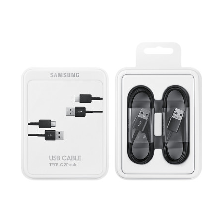 Samsung USB-A - USB-C kabelis (2 vnt.), juodas