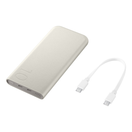 Samsung EB-P3400XU 10000 mAh 25W 2xUSB-C įkroviklis, smėlio spalvos