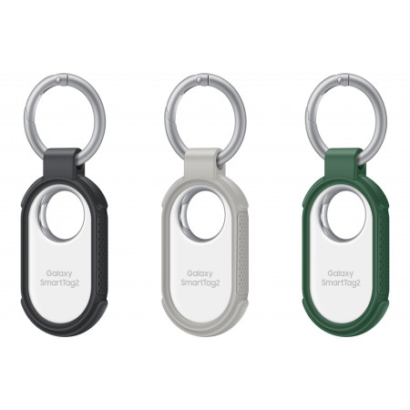 Samsung SmartTag2 tvirtas dėklas su karabinu, žalias