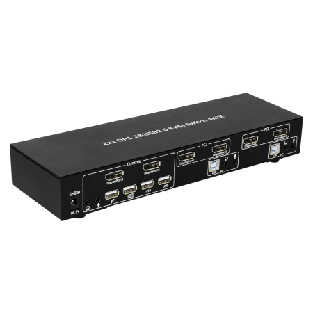 Techly KVM Perjungiklis 2/1 DisplayPort/USB