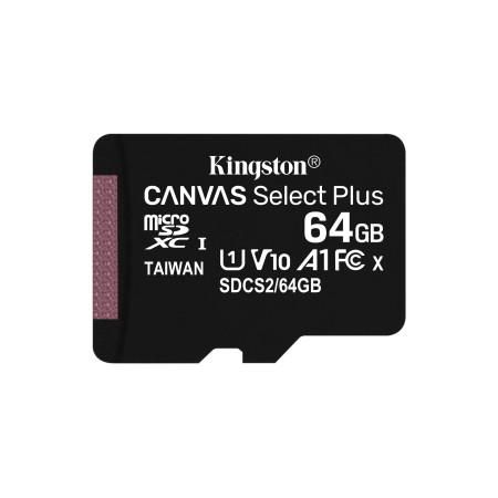 Kingston microSDXC Canvas Select Plus 64 GB 100R Klasės 10 UHS-I