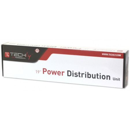 Techly 19 colių PDU 1U maitinimo juosta, 8x Schuko, 250V/16A, 2m C14 kabelis