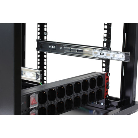 Techly 19 colių 1U ištraukiama lentyna, skirta 14 mobiliųjų įrenginių įkrovimui