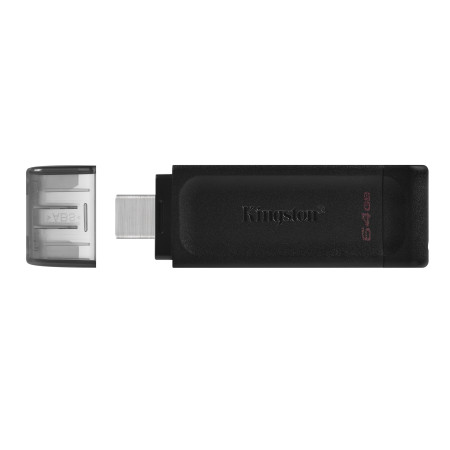 Kingston Technology DataTraveler 70 USB atmintukas 64 GB C tipo USB 3.2 Gen 1 (3.1 Gen 1) juodas