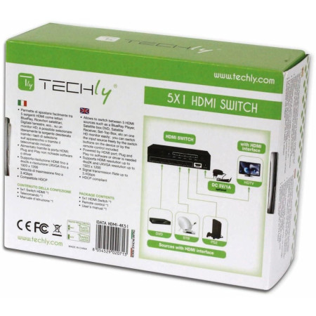 Techly 5-portinis HDMI perjungiklis