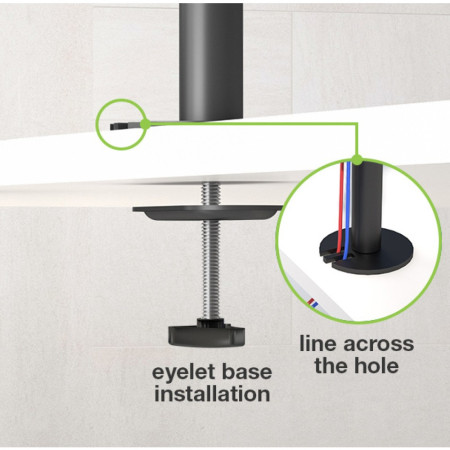 Techly dvigubas vertikalus monitorių laikiklis 13-27", 2x 10 kg