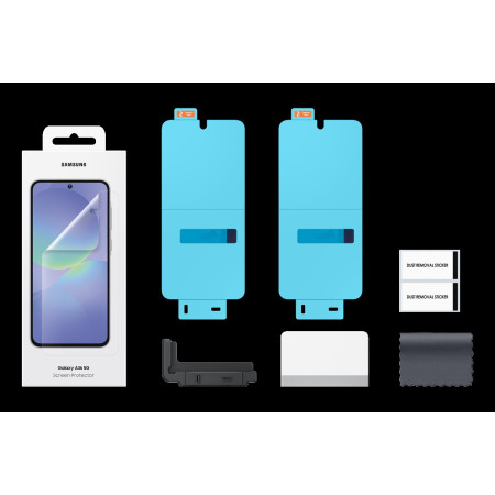 Samsung Galaxy A36 ekranas apsaugos plėvelė (2 vnt.), skaidri