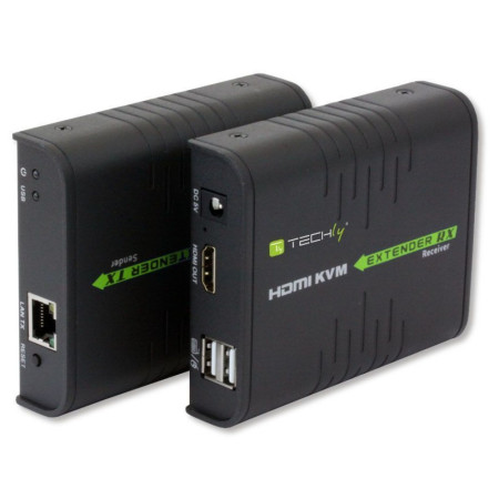 Techly KVM Extender HDMI+USB iki 120m