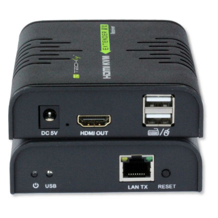 Techly KVM Extender HDMI+USB iki 120m