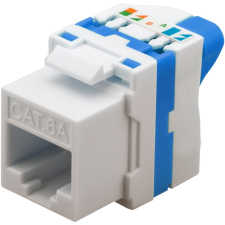 Techly RJ45 Cat.6A U/UTP samozaciskinis keystone modulis