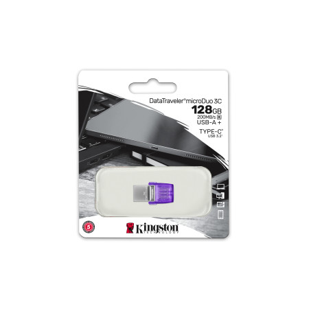 Kingston DataTraveler microDuo 3C USB atmintukas 128 GB