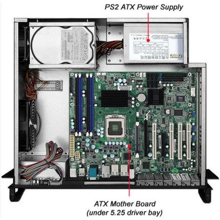 Techly 307377 19" Rack serveryje ATX korpusas 4U