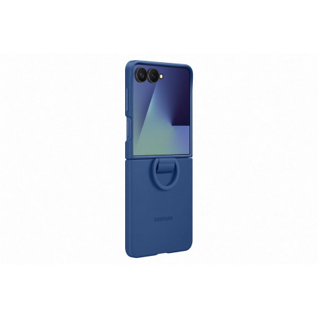 Samsung Galaxy Flip7 Ring Case (silikoninis) mėlynas