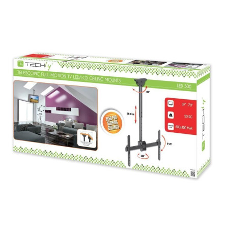 Techly 37-70 colių televizoriaus lubinis laikiklis, iki 50 kg