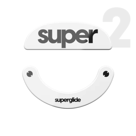 Superglide 2 (Type-C) Glass Skates Pulsar X2 & X2H & X2A balti pakaitiniai pelės pėdeliai