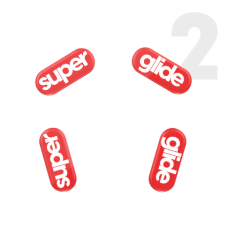 Pulsar Superglide 2 (Type-C) Stikliniai Pelytės Padukai Logitech G304 ir G305 Raudoni