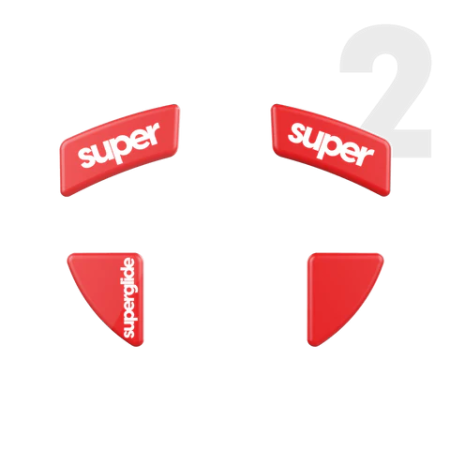 Pulsar Superglide 2 (Type-C) Stikliniai Pelytės Padukai Razer Viper Ultimate Raudoni