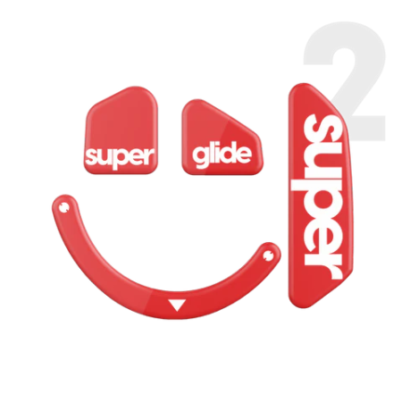 Pulsar Superglide 2 Stikliniai Pelytės Padukai Razer Basilisk V3 Pro Raudoni