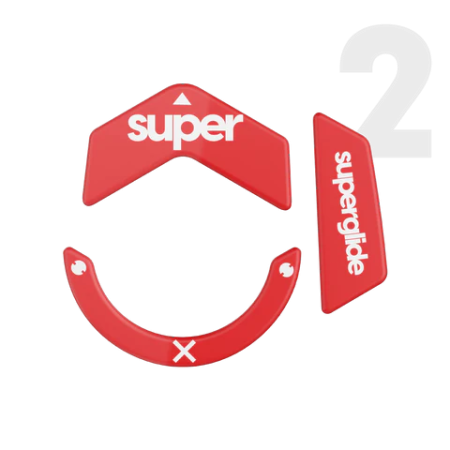 Pulsar Superglide 2 Stikliniai Pelytės Padukai Logitech G502 X Raudoni