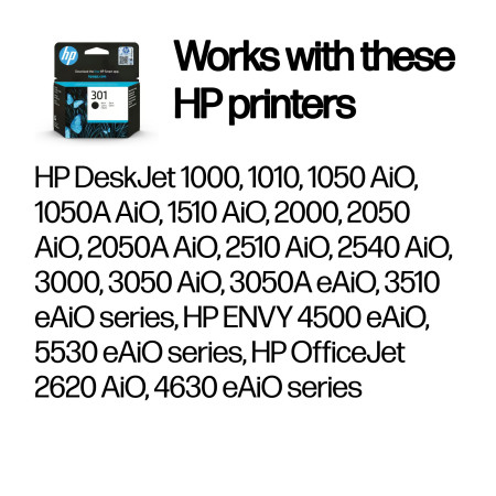HP 301 juodas rašalas CH561EE Instant Ink