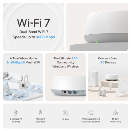 TP-Link DECO BE25 (3-PACK) Wi-Fi sistema