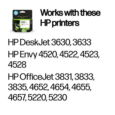 HP 302 XL spalvotas rašalas F6U67AE Instant Ink