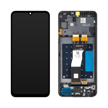 Samsung A057 A05s Ekranas su lietimui jautriu stikliuku ir rėmeliu originalus Black (service pack)