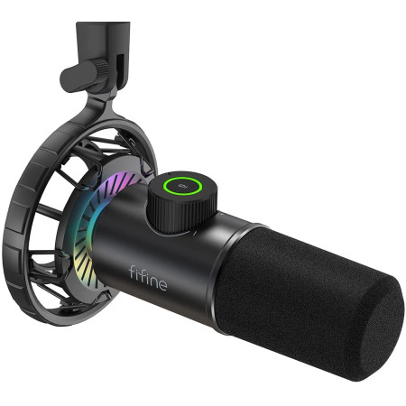 FIFINE K658 RGB Juodas Dinaminis Mikrofonas