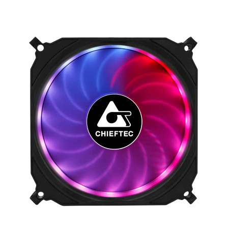 Chieftec CF-3012-RGB kompiuterio aušinimo sistema 12 cm Juoda