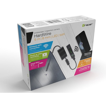 Tracer HardWire 5M 8MM LED WiFi Endoskopinė Kamera