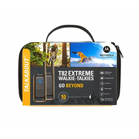 Motorola Talkabout T82 Extreme Twin Pack abipusio radijo ryšio įrenginys 16 kanalų Juoda, Oranžinė
