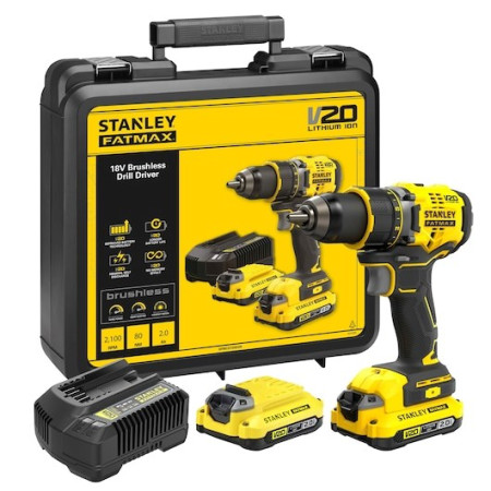 Stanley SFM V20 BL 13mm DD 2 x 2.0Ah KB