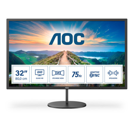 AOC V4 Q32V4 kompiuterio monitorius 80 cm (31.5") 2560 x 1440 pikseliai 2K Ultra HD LED