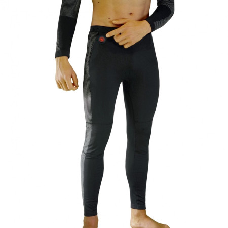 Glovii Ogrzewany zestaw bielizny termoaktywnej, L, czarny