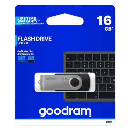 GoodRAM 16GB UTS2 USB atmintinė juoda